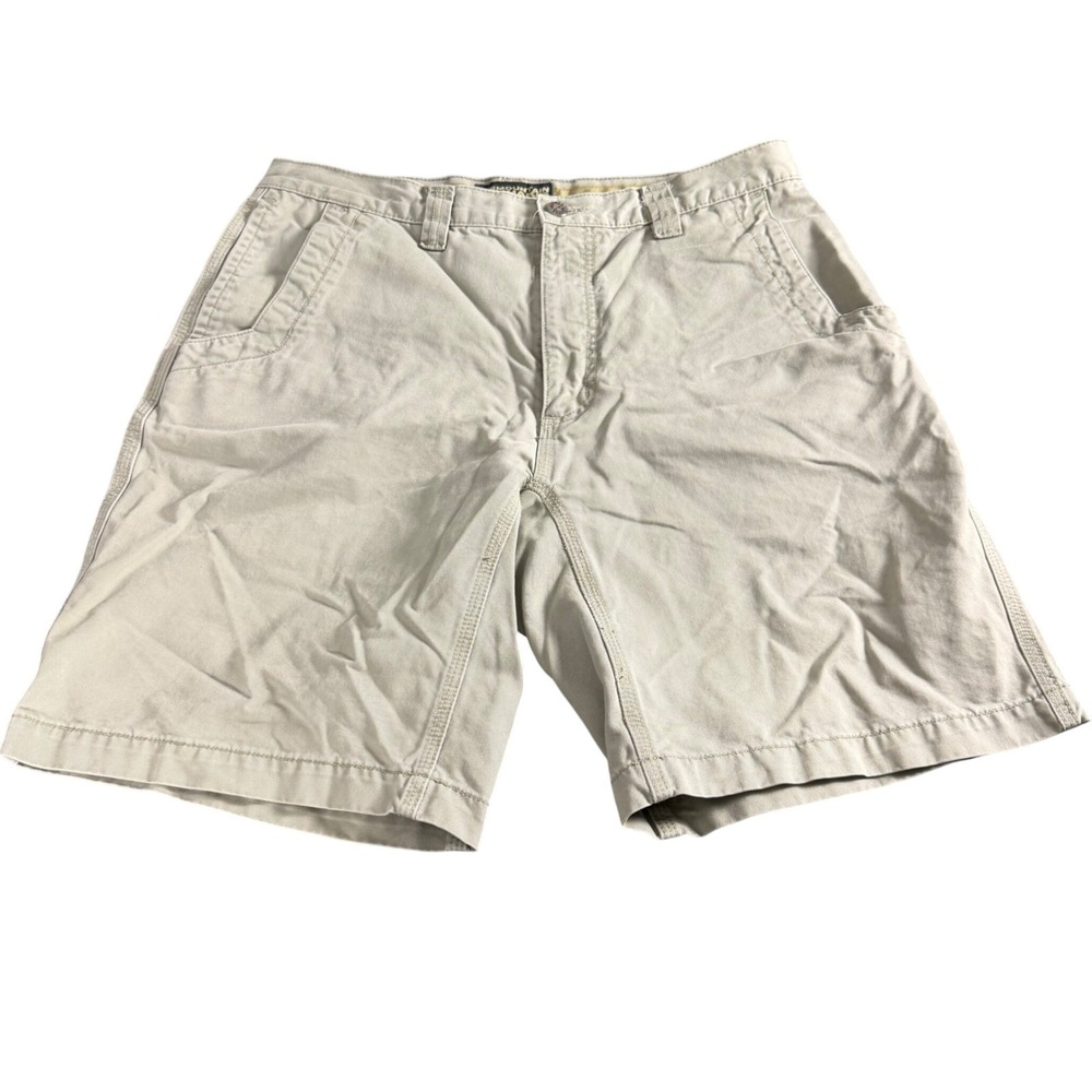 Mountain Khakis Mens Teton Twill Shorts Khaki Tan Cotton Outdoor Size 34